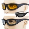 3× Chopper Riding Glasses Anti-UV Motorcycle Sunglasses Wind Resistant Eyewear