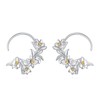 Plumeria/lily/Daisy/Orchid/Lily of The Valley/Heart Hoop Earrings Sterling Silver Earrings Flower