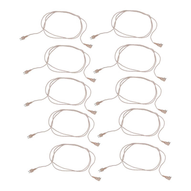 10Pcs 2pin Hearing Aid Cable High Temperature Resistance PVC Reliable