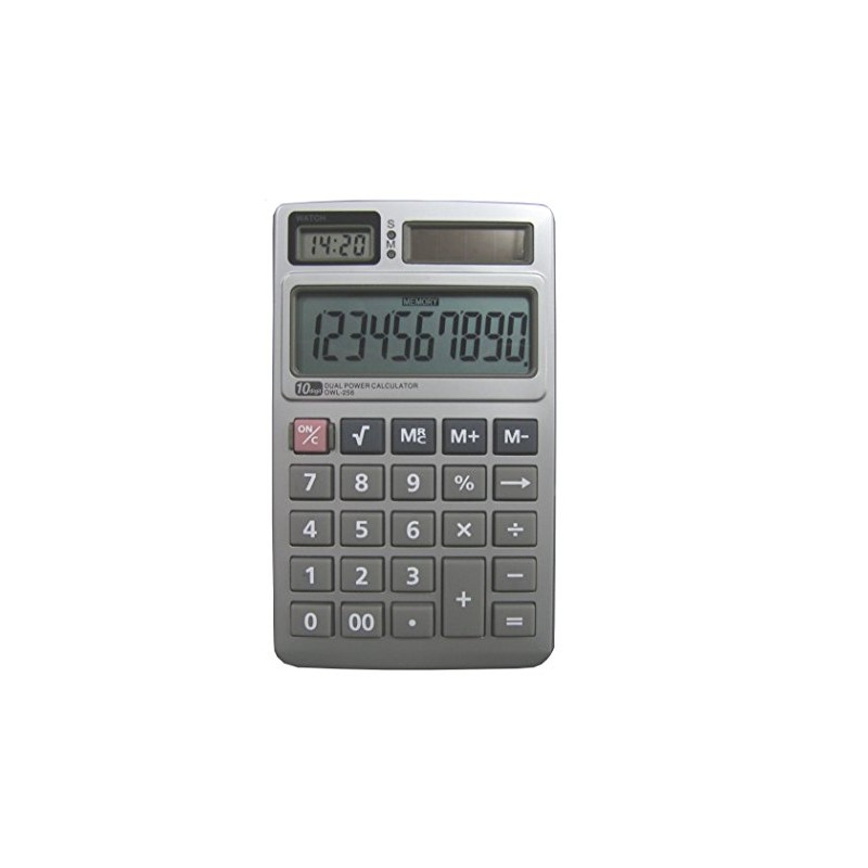 10 Digit Dual Power Calculator with Clock