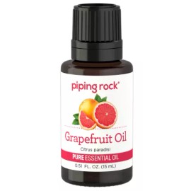 Piping Rock Grapefruit (Pink) Pure Essential Oil (GC/MS Tested), 1/2 fl oz (15 mL) Dropper B