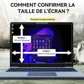 Privacy Filter 15.6" 16:9 Privacy Screen Portable Compatible with HP/Dell/Acer/Lenovo/Thinkpad/Envy, Removable, Anti-Spy/Blue Light, Laptop Protection