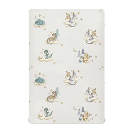 Crib Sheets for Boys Girl Dragon Baby Breathable Mini Crib Mattress Sheets Fitted,Toddler Baby Sheets for Crib Mattress Soft & Breathable 39 * 27 * 5In