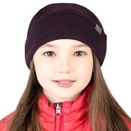 MERIWOOL Kids’ Beanie - Merino Wool Ribbed Knit Winter Hat for Boys and Girls