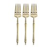24 Disposable Gold 6 in Dessert Plastic Forks Appertizers Roman