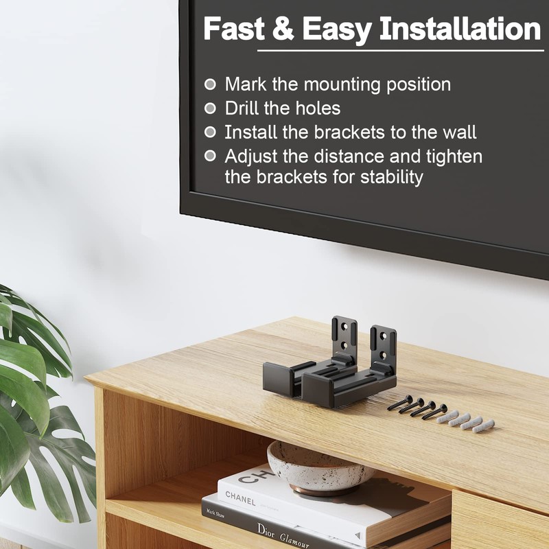 PUTORSEN PUTORSEN Soundbar Wall Mount Bracket, Speaker Wall Mount, Dual