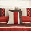Chezmoi Collection Arden 7-Piece Modern Pleated Stripe Embroidered Zigzag Bedding