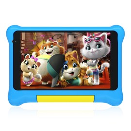 Kids Tablet 7 Inch, Android 12 Tablet for Kids Quad Core 32GB ROM Quad Core, Dual Camera,WiFi, Parental Control Tablets with Kid-Proof Case for Girls and Boys (Blue)