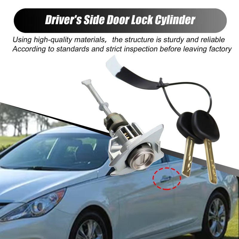 XQSMWF Left Driver Door Lock Cylinder 2 Keys Compatible with