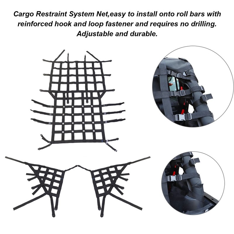 MFC New Black Trail Cargo Net Cargo Restraint System Net