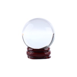 HURRISE Bola de Meditación, Esfera de Cristal, Bola de Lente Transparente K9, Bola Mágica de Cristal, Decoración del Hogar con Soporte para Amigos, Amantes, Sala de Estar, Oficina, 40 Mm de Diámetro