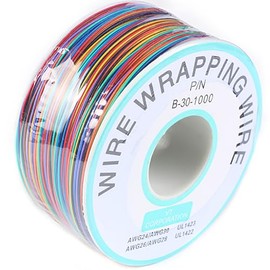 JESSINIE 8-Color Electronic Wire - 30 AWG Single Core, 250M Tinned Copper Solid Cable for Circuit Boards & PCB