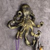 BSTKEY Cast Iron Octopus 5 Tentacles Decorative Wall Hook -