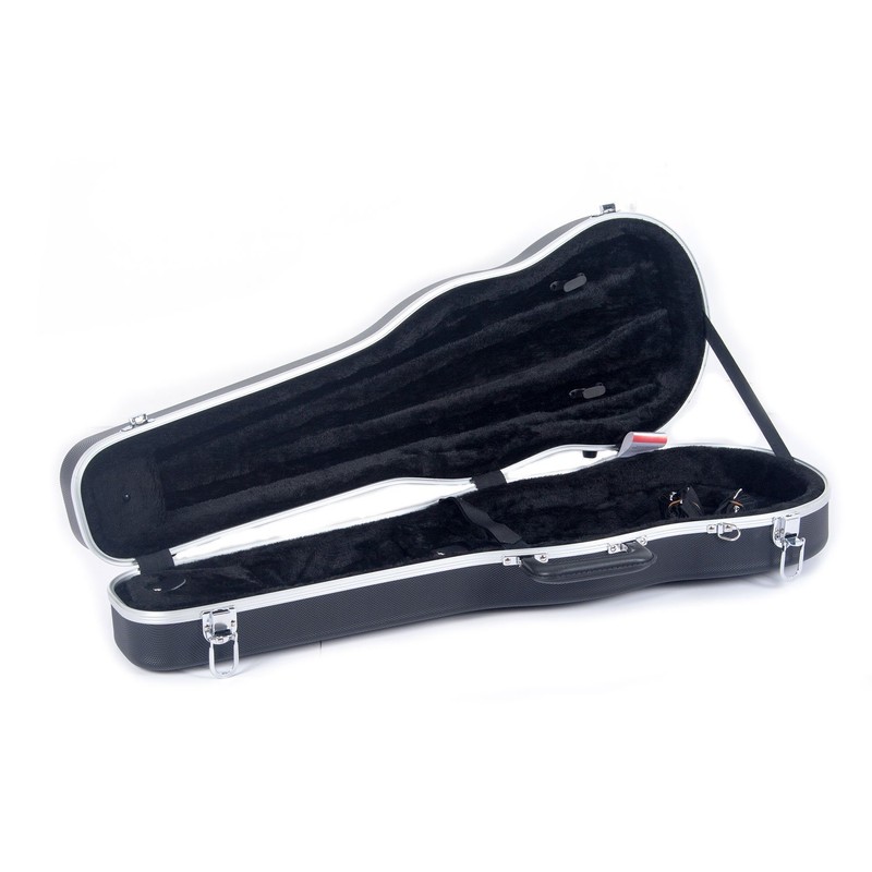 Crossrock CRA860SVFBK ABS Molded Shaped Violin Case-Backpack Style in Black