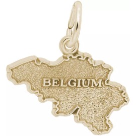 Rembrandt Gold-Plated Sterling Silver Belgium Map Charm by Rembrandt