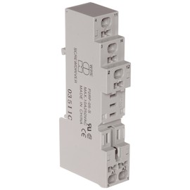 Omron P2RF-05-S General Purpose Socket, Track/Surface Mounting, Screwless Clamp Terminal, For Use With G2R-1-S Series Relays