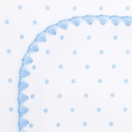 SwaddleDesigns Large Receiving Blanket, Ultimate Swaddle for Baby Boys, Girls, Softest US Cotton Flannel, Best Shower Gift, Made in USA, Blue Classic Polka Dots (Mom's Choice Award Winner)