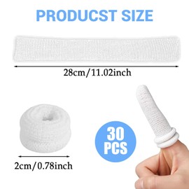 30 Pcs Finger Bandages Tubular - Breathable Finger Bandages for Wounds, Finger Protection, Flexible and Comfortable, Tubular Bandages for Home, Work