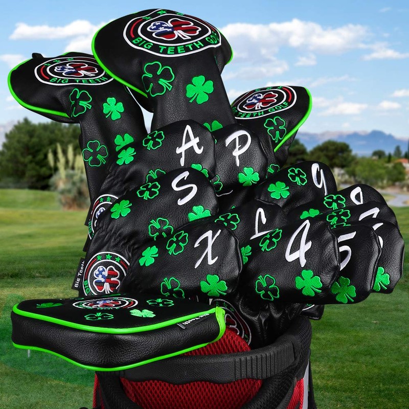 Big Teeth Golf Iron Covers Headcovers Set 11 Pieces (4-9,