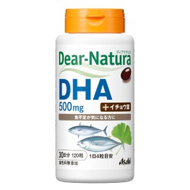 Dear-Natura DHA with Ginkgo Leaves 120 Tablets (30-Day Supply) Asahi Supplement Produced in a Domestic Factory