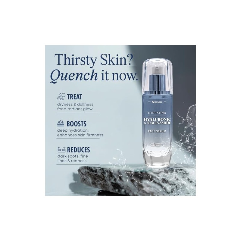 Serenity Suero Facial Dew con cido Hialurnico y Niacinamida