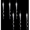 Toyland® Pack Of 6 - 15cm Glass Frosted Icicle Decorations