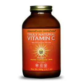HEALTHFORCE SUPERFOODS Truly Natural Vitamin C - Immune Support Supplement with Camu Camu Berry - Vitamin C Supplement for Immune Health - Vegan, Non-GMO - 400 Grams, 67 Servings