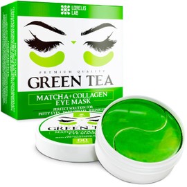 Under Eye Patches for Puffy Eyes, Dark Circles, Undereye Bags - Green Tea Skincare Treatment Mask for Wrinkles, Puffiness Reducer - Hyaluronic Acid, Collagen,Caffeine - Gifts for Women & Men - 60 Pads