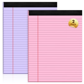 Legal Pads 8.5 x 11 Colored Note Pads, 2 Pack Notepads 8.5 x 11 Lined Paper, Colored Notebook Paper Writing Pads 30 Sheets per Colored Paper Pads 8.5 x 11 for Purple Legal Pads Home Office School