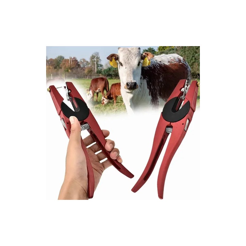 Pinzas Para Aretar Ganado, Toro, Cerdo, Borrego, Etc. Rojo
