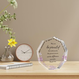 Teacher Appreciation Gifts Acrylic Teacher Plaque Thank You Gifts for Women Inspirational Gifts for Women Coworker Nurse School Staff Colleagues Coworker Leaving Gifts Retirement Gifts End of Year