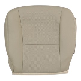 Priprilod Tan Perforated Leather Driver Side Bottom Replacement Seat Cover Compatible with Lexus LS460 LS600h 2007 2008 2009 2010 2011 2012