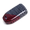 iJDMTOY Glossy Black/Red Mix Color Carbon Fiber Finish Hard Plastic