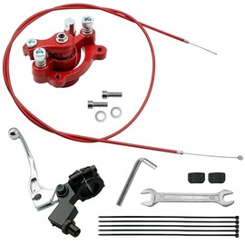 ESMING Mini Bike Brake Lever & Caliper Kit - Handlebar Brake Lever, 61 Brake Cable Rear Brake Caliper with Pads for Coleman CT100U CC100X Baja DB30 Motovox MBX10 MBX11 MMB80 MMB105 79cc 97cc 100cc