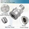 2 Sets NPT 3/8 Inch Pressure Washer Coupler Quick Connect
