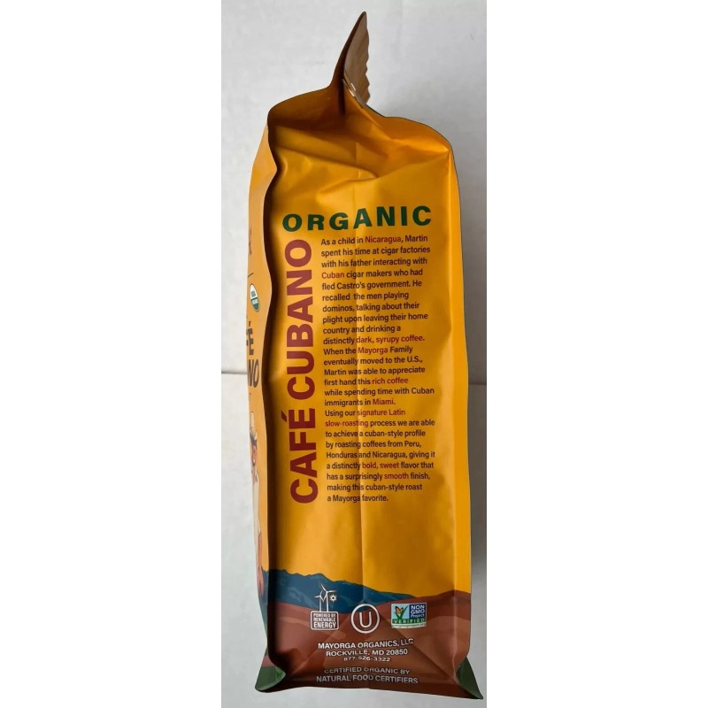 Mayorga USDA Organic Coffee Cafe Arabica Dark Roast Whole Bean,