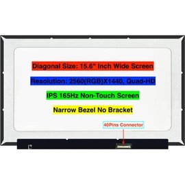 EM EMAJOR TECH New Screen Replacement for Lenovo Legion 5 15ARH7H Type 82RD 2560X1440 QHD 165HZ Non-Touch LCD LED Display with Adhesive Tape and Tools