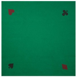GSE 40" x 40" Casino Poker Card Playing Tabletop Felt Layout Mat, Playing Card Poker Games Square Table Mat