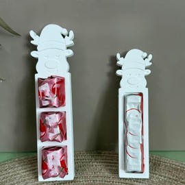 Silikonformen Gießformen Weihnachten, 2 Stück Elch Silikonform Weihnachten Geldgeschenk Gießformen Silikon Weihnachten Gießform Elch Gips zum Gießen Pralinenschachtel Geldgeschenk für Kerzen Gips (A)