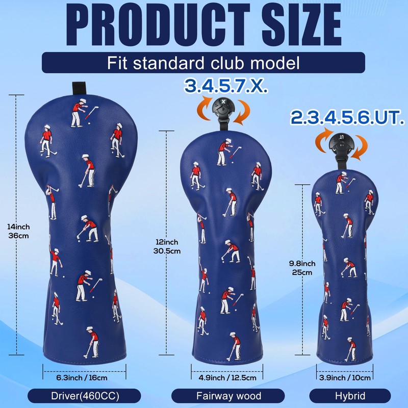 Golf Club Head covers for Driver 460CC DR #1 Elastic