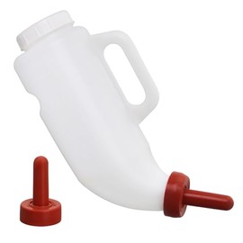 1 Set Nurser Bottles with Handle and Silicone Horizontal Calves Nursing Calf Bottle with a Replacement Nipple Livestock Supplies,Cow Milk Bottle（2.11 