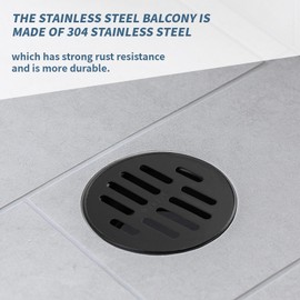 Antrader 1pcs Round Floor Drain Cover, 5.8 Inch Stainless Steel Floor Drain,Sewer Drain Cover for Outdoor Yard Pipe Roof Balcony