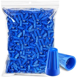 Crweety 1000Pcs Wire Connectors Nuts 0.69"X0.4" Inches Electric Wire Caps Insulating Insert Twist Electrical Wire Connectors Blue Wire Assortment Nuts for Quick Connection