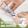 Toenail Clippers for Seniors Thick Nails, Slanted Curved Ingrown Nail