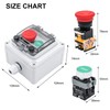 OELFFOW IP67 Outdoor Waterproof Box 2 Push Button (Letter) Emergency