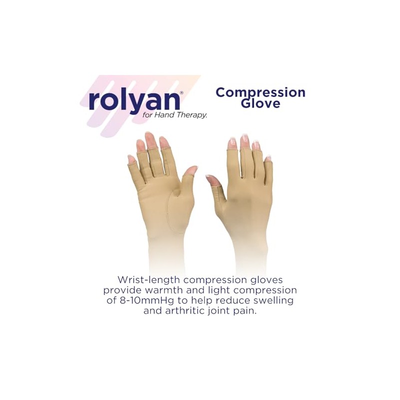 Rolyan - Guantes de compresión con costuras en el interior