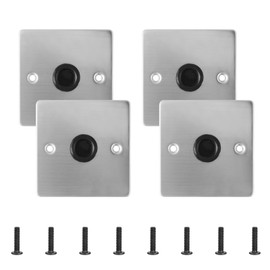 MOROBOR 4PCS Wall Plate Cable Black Pass Through, 0.9-inch Diameter Opening Wallplate Low Voltage Cables and Wires in-Wall Hiding for Wall Mounted TV Home Theater Systems