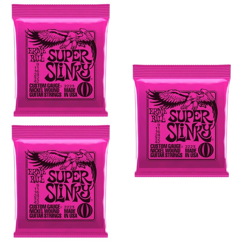 Ernie Ball Paquete Super Slinky de 3 juegos