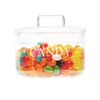 KEKEHOME 11oz Glass Candy Dish with Lid Covered Candy Bowl