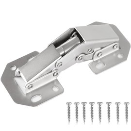DEPPONHAREWARE Frog Close Hidden Cabinet Hinges - Heavy Duty Alloy Steel Hinge Fits Full/Half/No Overlay Doors ((10, NOT Soft)